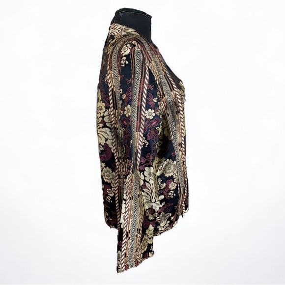 207 Citron Santa Monica Silk Brocade Blazer Jacket - Picture 4 of 16